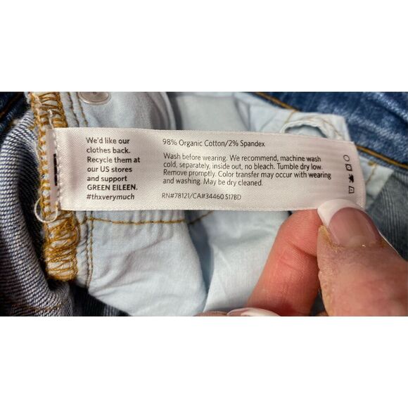 Eileen Fisher 5-Pocket Jeans Sz. 14 Organic Cotton - Picture 10 of 11